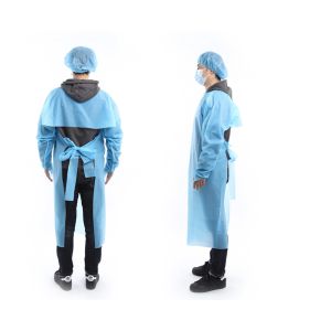 Disposable Waterproof Food Processing CPE Gown Waterproof Disposable long sleeve