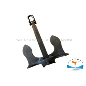 HHP Black Painted Baldt Stockless Anchor , Baldt Anchor And Chain 200kg To 50000kg