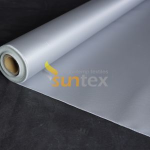 Double Sides Fiberglass Fabric Fireproof High Temperature Thermal Insulation Silicone Rubber Coated Fabric Cloth