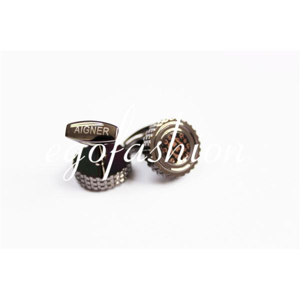 Rose Gold Black Silver Golden Cuff Links for Man Top Brand Aigner Copy Cufflinks for Man