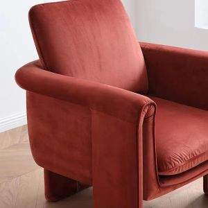 Comfortable Luxury Velvet Stylish Fabric Armchair 900mm Height