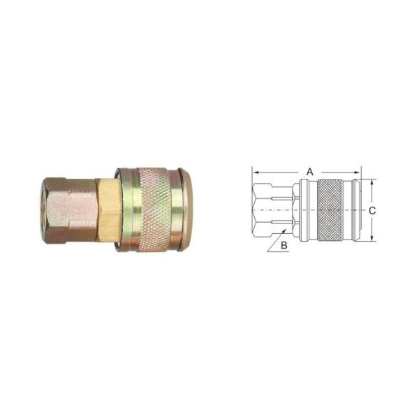 Single Shut Off Pneumatic Air Connectors , Durable Steel Pneumatic Quick Disconnect
