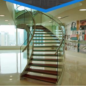 Quality Curved Glass Panel Stainless Steel Upright With Glass Clamps for sale