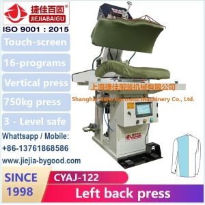 Automatic Vertical Jacket Pressing Machine Left Front Steam Heating System