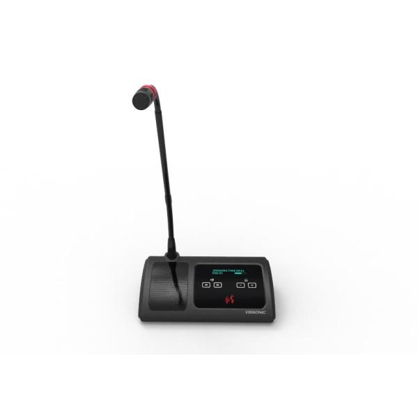 Black Audio Conference Microphone , Boardroom Table Microphones With Language