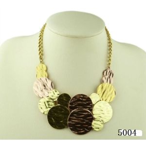 Quality Female Elegant and Charming Colorful Coin Charm Mixed Metal Necklace for sale