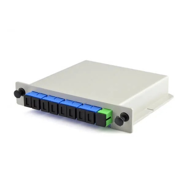 Buy PLC Splitter 1×8 SC UPC Cassette Card Type Optical Splitter For Fiber Cabinets at wholesale prices