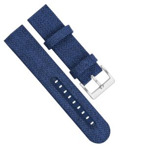 Premium Hybrid Canvas Strap Watch Band PVD plating Buckle