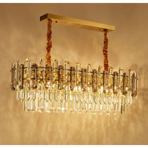 Creative Led Chandelier For Live Room 2021 Luxury Crystal Lamp Rectangle