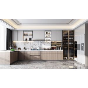 Modern Modular Kitchen Cabinet MDF Plywood Storage