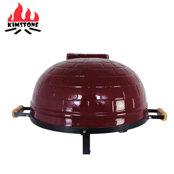 KIMSTONE 21 Inch Bbq Grill Outdoor Kitchen Offset Smoker Pizza Oven Grill for Outdoor Cooking