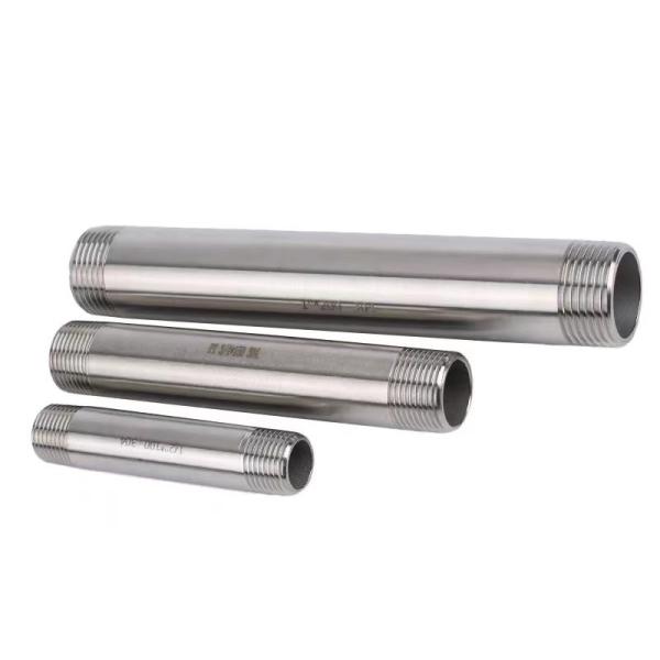 Buy DN6*50-300mm Stainless Steel 201 304 Threaded Long Barrel Nipple for BSP Pipe Fittings at wholesale prices