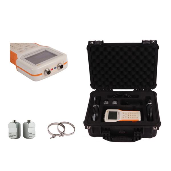 Liquid Measure Handheld Ultrasonic Flow Meter , Transit Time Ultrasonic Flow