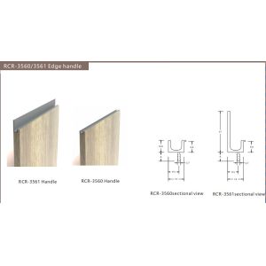 L Shape Hidden Aluminum Furniture Handle Anodized 12 Inch