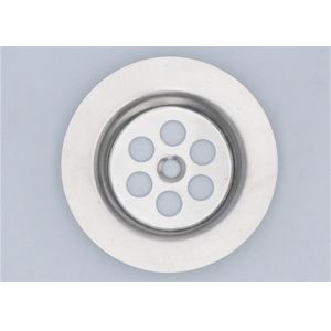 Stainless Steel Sink Strainer , Silver Round Kitchen Sink Drain Stopper