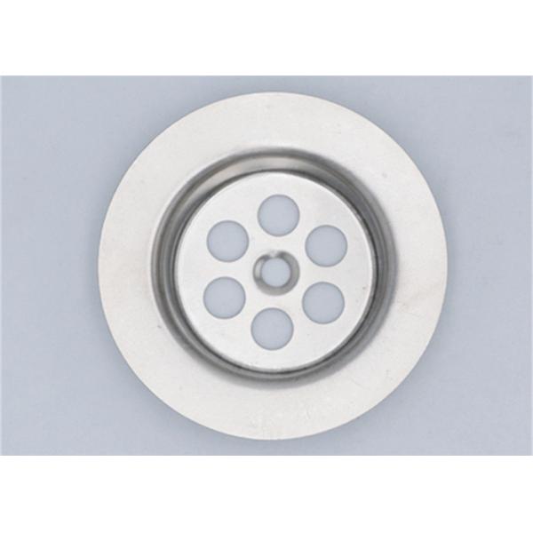 Buy Stainless Steel Sink Strainer , Silver Round Kitchen Sink Drain Stopper at wholesale prices
