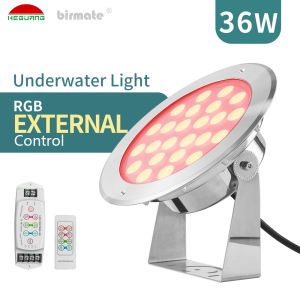 China 36W RGB DC24V Underwater LED Spotlights IP68 Waterproof IK10 on sale