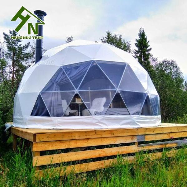 Buy Customized Glamping Hotel Geodesic Dome Tent Sun Shelter Fire Resistant at wholesale prices