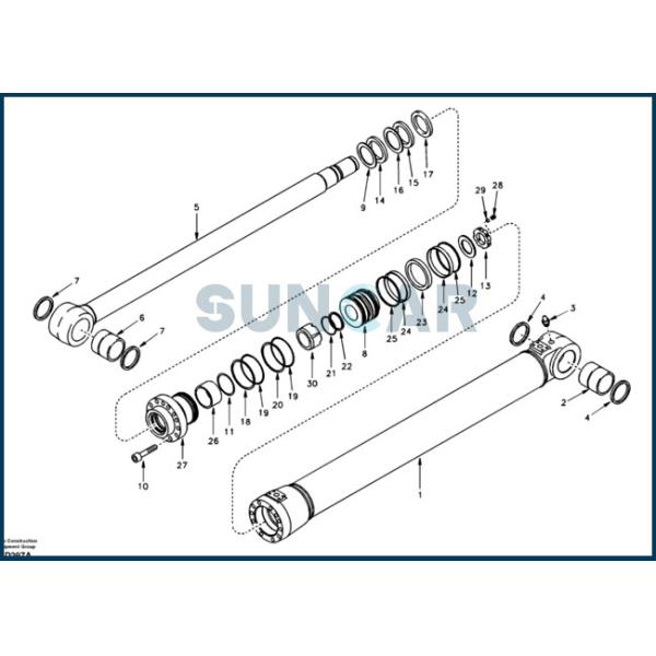 VOE14589158 VOE 14589158 Sealing Kit For SUNCARVOLVO Heavy Excavator Boom Cylinder EC290B EC290