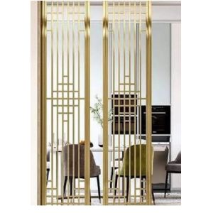 Quality Hotel And Bar Decoration Stainless Steel Room Divider With Golden And Black Color for sale