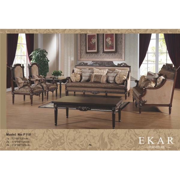 Buy European Royal Luxury Brown Velvet Sofa Set Living Room Furniture at wholesale prices