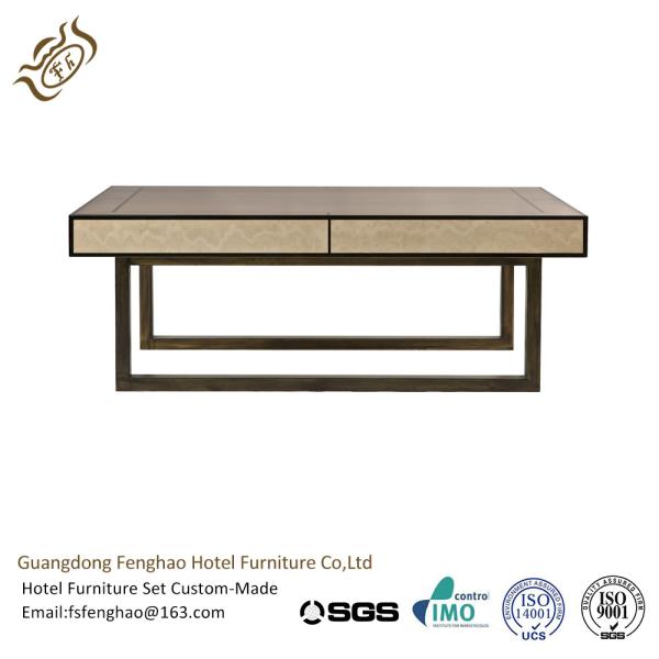 Bedroom Vintage Chic Wood Console Table Tapered Legs With Drawers