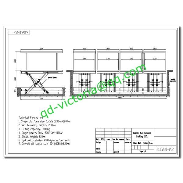 On Sale! Double Deck PGarage Car Parking System Platform/Car Stacker Pit/