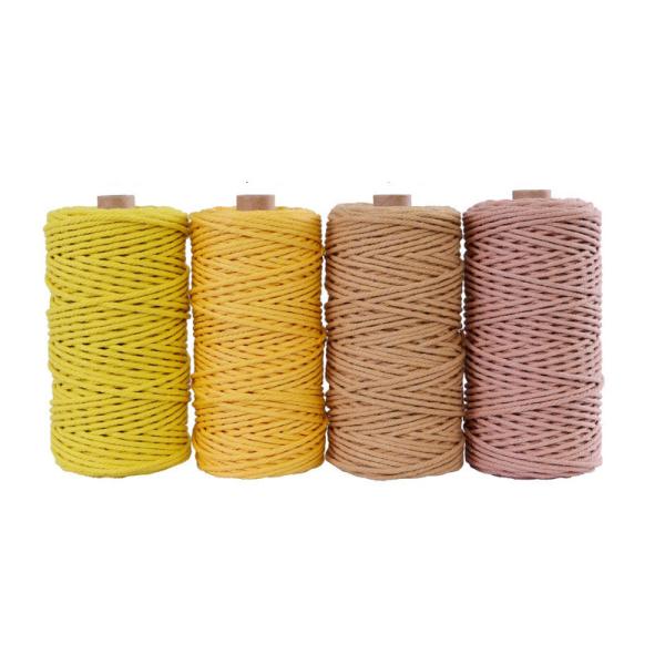 Soft Macrame Cord All Purpose Cotton Rope Craft Thread Thick Cotton Twisted