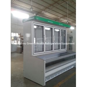 China Stainless Steel Combined Freezer Cabinet , Supermarket Island Frige on sale