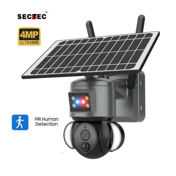 Buy WiFi IP Network Solar Panel Security Camera HD 4MP 4G For Outdoor at wholesale prices