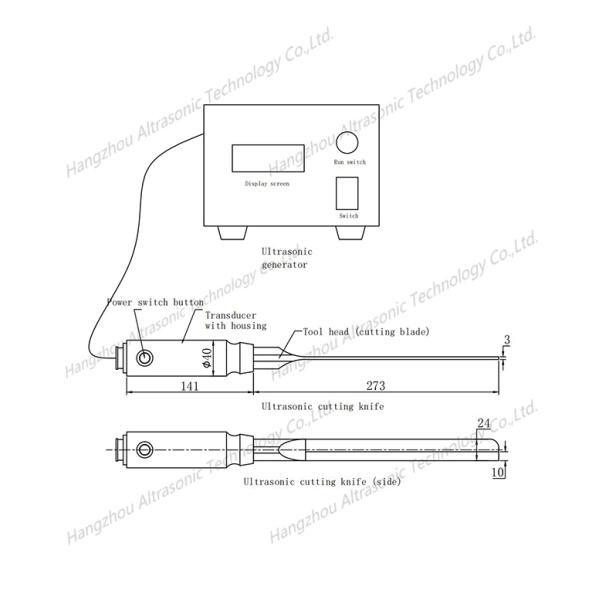 CE Certificated Ultrasonic Food Cutter With Analog Generator 28Khz 500W