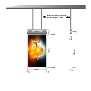Quality 55'' Indoor Advertising Lcd Hanging Digital Signage Double Sided for sale