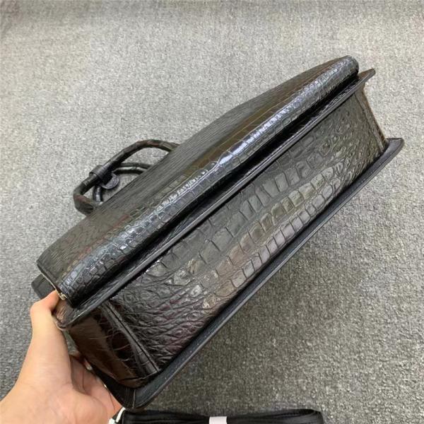 Authentic Real Crocodile Skin Businessmen Briefcase Large Working Laptop Purse Genuine Alligator Leather Male Purse