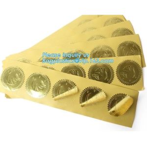 Custom foil sticker high quality gold self-adhesive foil vinyl sticker,Self