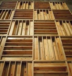 Square / Cubic Pattern Ceiling Acoustic Diffuser / Wood Diffuser Panel