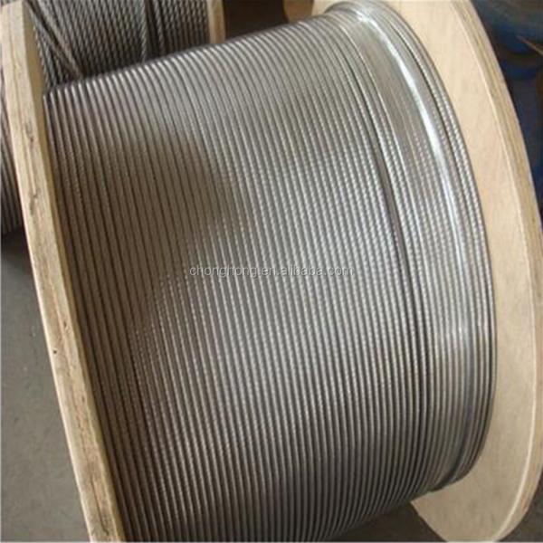 Inox Cable AISI304 304L 316 316L Steel Cable Ropes 6x36SW IWRC 6x36SW FC Stainless Steel Wire Rope with Si Content 1.0%