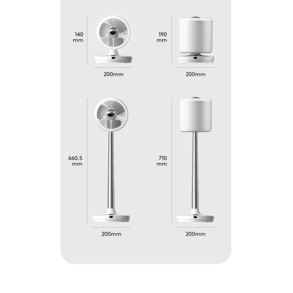 USB Portable Shaking Head Floor Fan for Versatile Air Cooling at Home and Outdoor