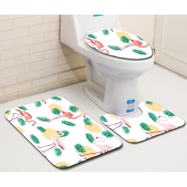 Flamingo Toilet Seat Cushion 45*37 Carpet Toilet Seat Cover
