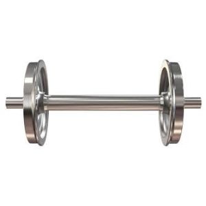 600mm Gauge Railway Wheel Set Heavy Duty 42CrMo Steel Flanged Material