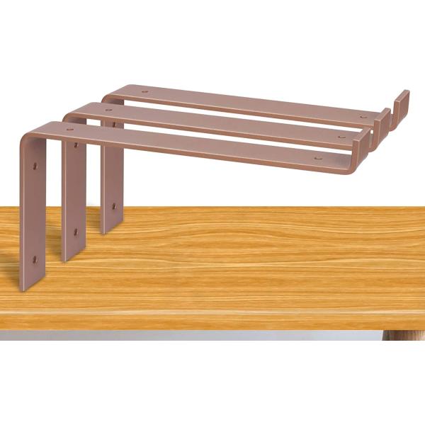 Garage and Kitchen Floating Shelves Hardware Heavy Duty Black Metal Brackets with Lip