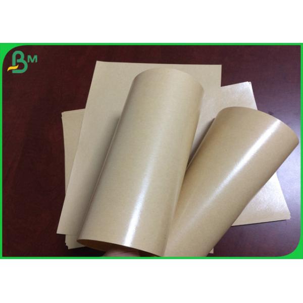 100% Waterproof 50gr 60gr 70gr PE Coated Brown Kraft Paper For Food Packaging