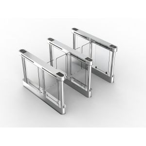 China Swing Gate Digital Optical Barrier Turnstiles Controlled Acrylic on sale