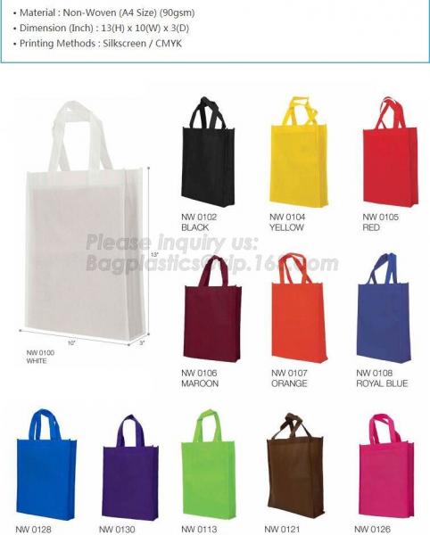 Hot Sale Promotional Tote Plastic Gift Shopping Non Woven Bag for Women, High quality price non woven bag with recycle p