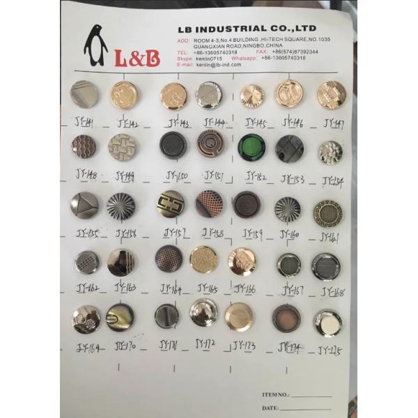 wholesale Zinc Alloy Screw Jean Button Custom brand logo metal button