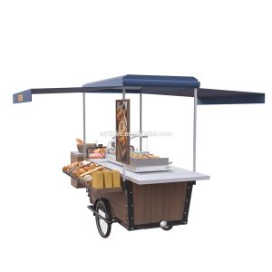 China Multifunctional 250KG Load Vending Tricycle Hot Dog Cart on sale
