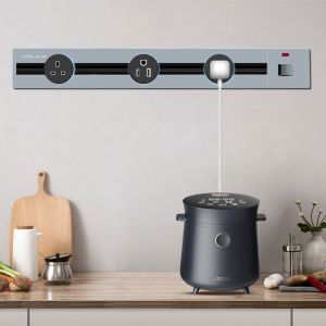 Item Multi-functional Aluminum Alloy White Office Desk Power Rail Track Socket