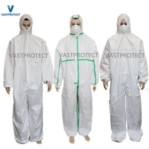 China Eco-Friendly Anti-Bacterial Waterproof Dustproof Lightweight VPT621 Disposable Coveralls on sale