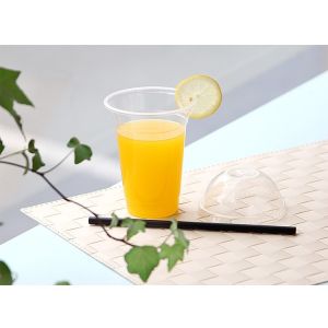 PP Material Clear Plastic Iced Coffee Cups For Bubble Boba Tea Simple Design