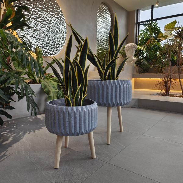 Versatile Fiber Cement Pot For Indoor And Outdoor Fiber Clay Material