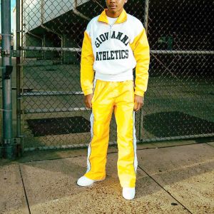 Custom Jogger Men Cropped Hoodies Windbreaker Half Zipper Nylon Polo Shirt